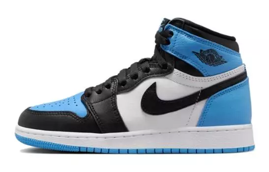 Jordan Air Jordan 1 Винтажные женские баскетбольные кроссовки, черный, белый, синий