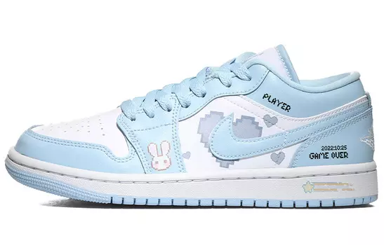 Кроссовки Jordan Air Jordan 1 Vintage Rubber, голубой/белый
