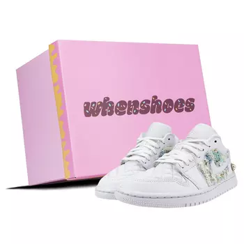 Кроссовки Air Jordan 1 Vintage Basketball Shoes Women's Low-Top White/Green