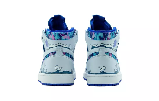 Jordan Air Jordan 1 винтажные баскетбольные кроссовки женские, Light Blue