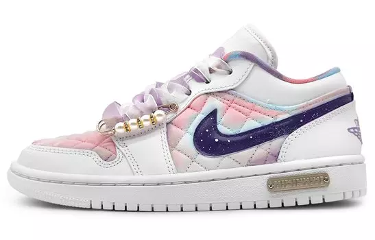 Кроссовки Air Jordan 1 Vintage Basketball Shoes Women's Low-Top Purple/Pink