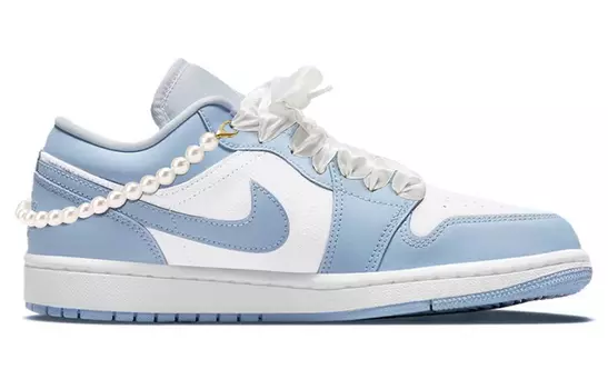 Jordan Air Jordan 1 винтажные баскетбольные кроссовки женские, Pink/Blue