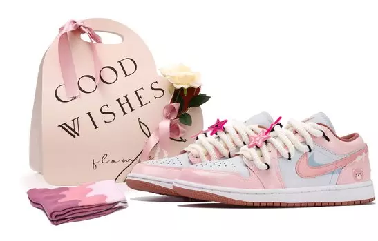 Jordan Air Jordan 1 винтажные баскетбольные кроссовки женские, Pink