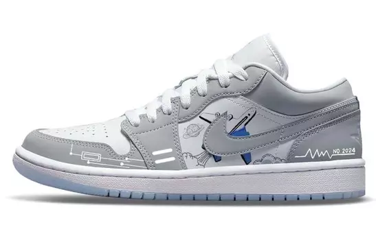 Jordan Air Jordan 1 винтажные баскетбольные кроссовки женские, Light Gray