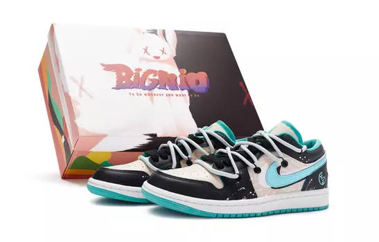 Кроссовки Air Jordan 1 Vintage Basketball Shoes Women's Low-Top Green