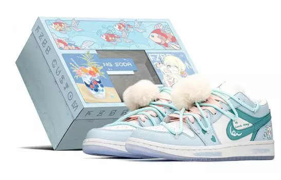 Jordan Air Jordan 1 винтажные баскетбольные кроссовки женские, Blue/White