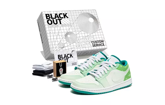 Кроссовки Air Jordan 1 Vintage Basketball Shoes Women's Low-Top Green
