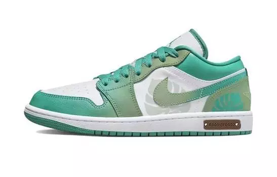 Jordan Air Jordan 1 винтажные баскетбольные кроссовки женские, White/Green