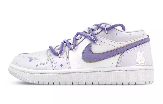 Кроссовки Air Jordan 1 Vintage Basketball Shoes Women's Low-Top Purple