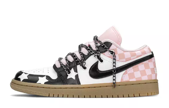 Jordan Air Jordan 1 винтажные баскетбольные кроссовки женские, Black/Pink