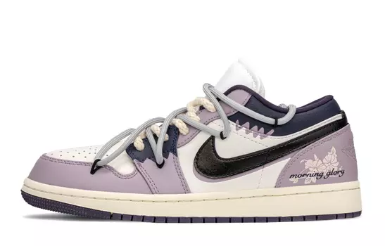 Jordan Air Jordan 1 винтажные баскетбольные кроссовки женские, Black/Purple