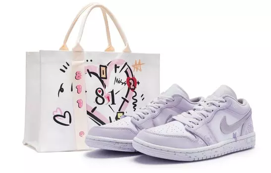 Кроссовки Air Jordan 1 Vintage Basketball Shoes Women's Low-Top White