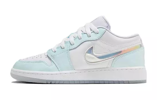 Jordan Air Jordan 1 винтажные баскетбольные кроссовки женские, Glacier Blue/White/Glacier Blue/Multicolor
