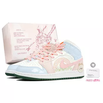Jordan Air Jordan 1 винтажные баскетбольные кроссовки женские, Pink