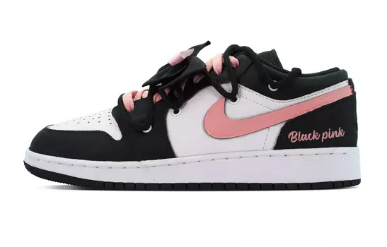 Jordan Air Jordan 1 винтажные баскетбольные кроссовки женские, Black/Pink