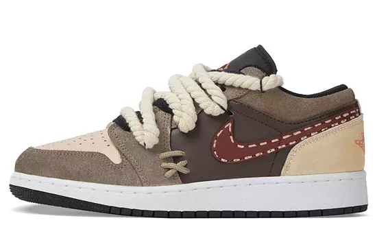 Jordan Air Jordan 1 винтажные баскетбольные кроссовки женские, Brown Coffee