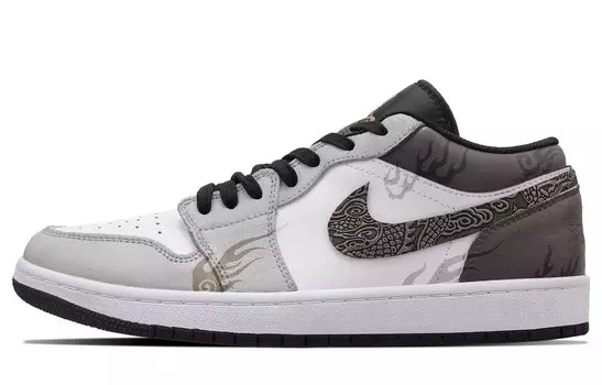 Jordan Air Jordan 1 винтажные баскетбольные кроссовки женские, Gray/White