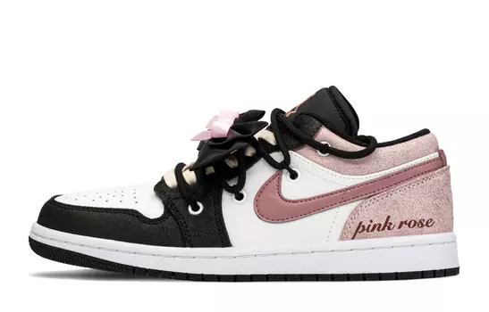 Jordan Air Jordan 1 винтажные баскетбольные кроссовки женские, Black/Pink
