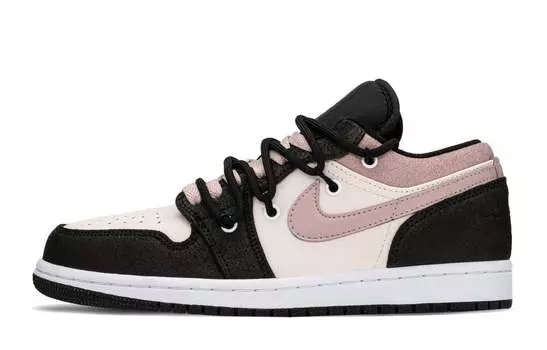 Jordan Air Jordan 1 винтажные баскетбольные кроссовки женские, Black/Pink