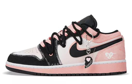Jordan Air Jordan 1 винтажные баскетбольные кроссовки женские, Black/Pink