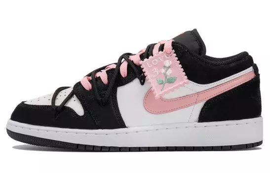 Jordan Air Jordan 1 винтажные баскетбольные кроссовки женские, Black/Pink