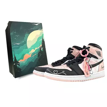 Кроссовки Air Jordan 1 Vintage Basketball Shoes Women's High-Top Pink