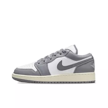 Кроссовки Air JORDAN 1 Vintage Basketball Shoes Women's Low-Top White Beige/Gray