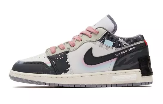 Jordan Air Jordan 1 винтажные баскетбольные кроссовки женские, Black ash powder