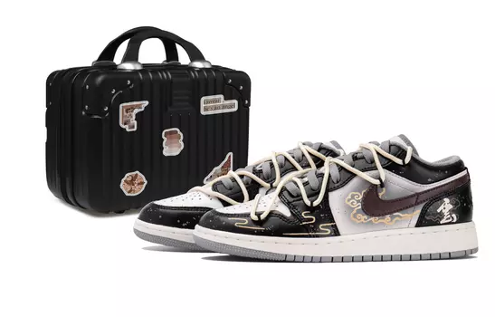 Jordan Air Jordan 1 винтажные баскетбольные кроссовки женские, White/Black/Gray