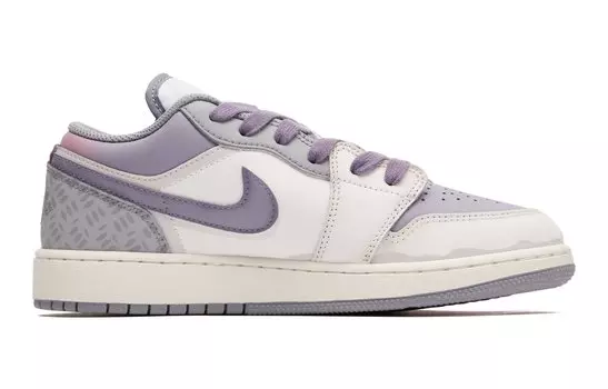 Jordan Air Jordan 1 винтажные баскетбольные кроссовки женские, White Purple Powder