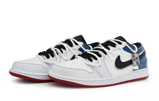 Jordan Air Jordan 1 винтажные баскетбольные кроссовки женские, Blue/White