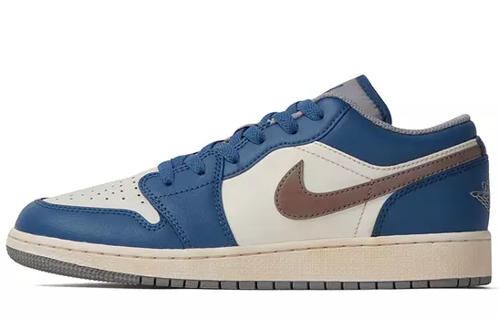 Jordan Air Jordan 1 винтажные баскетбольные кроссовки женские, Blue coffee color
