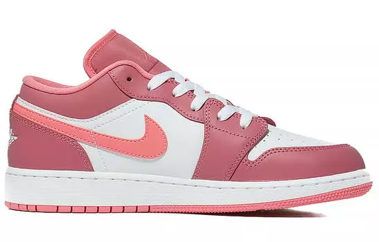 Jordan Air Jordan 1 винтажные баскетбольные кроссовки женские, Pink Blast/Gridiron/Volt