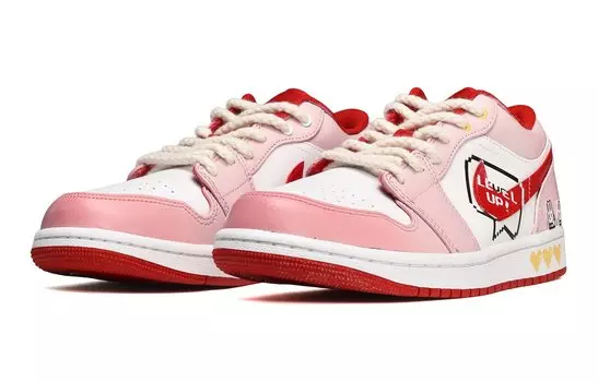 Jordan Air Jordan 1 винтажные баскетбольные кроссовки женские, Pink White