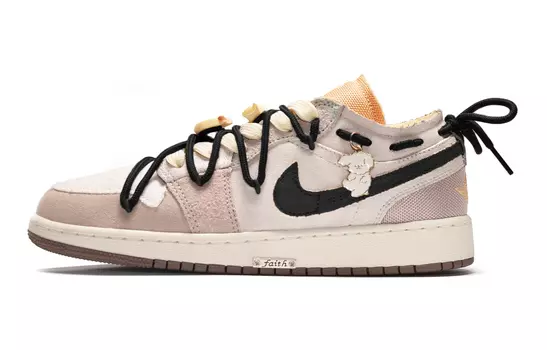 Jordan Air Jordan 1 винтажные баскетбольные кроссовки женские, Beige/Brown