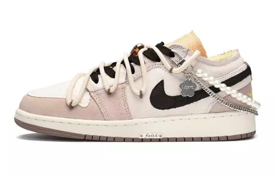 Jordan Air Jordan 1 винтажные баскетбольные кроссовки женские, Beige/Brown