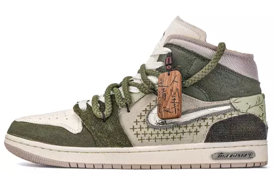 Jordan Air Jordan 1 винтажные баскетбольные кроссовки женские, Olive