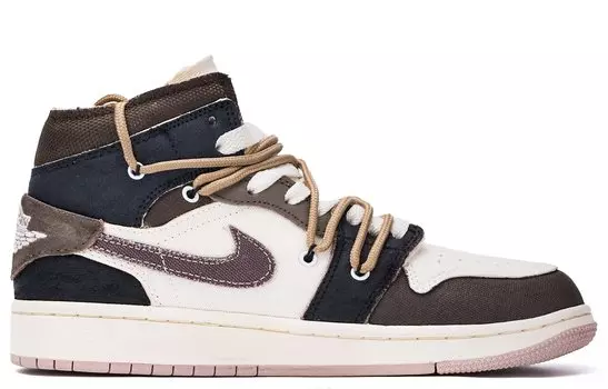 Jordan Air Jordan 1 винтажные баскетбольные кроссовки женские, Black Olive/Golden Brown