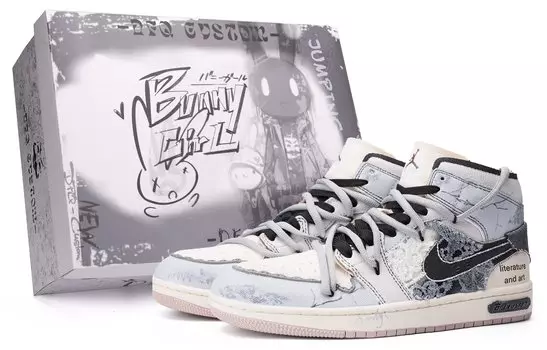 Jordan Air Jordan 1 винтажные баскетбольные кроссовки женские, Light Gray