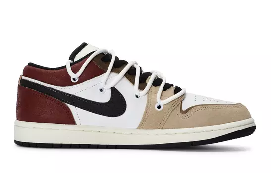 Jordan Air Jordan 1 винтажные баскетбольные кроссовки женские, Red-white-brown