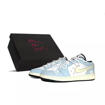 Jordan Air Jordan 1 винтажные баскетбольные кроссовки женские, Blue/White