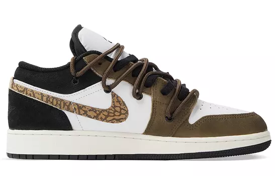 Jordan Air Jordan 1 винтажные баскетбольные кроссовки женские, Brown/White