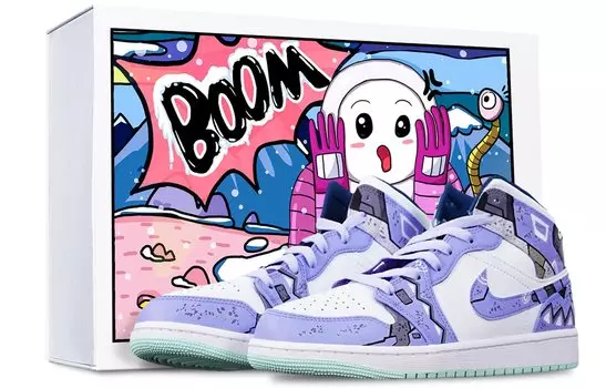 Кроссовки Air Jordan 1 Vintage Basketball Shoes Women's High-Top White