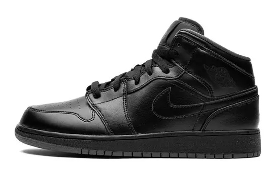 Кроссовки Jordan 1 Retro Mid GS Black Dark Grey