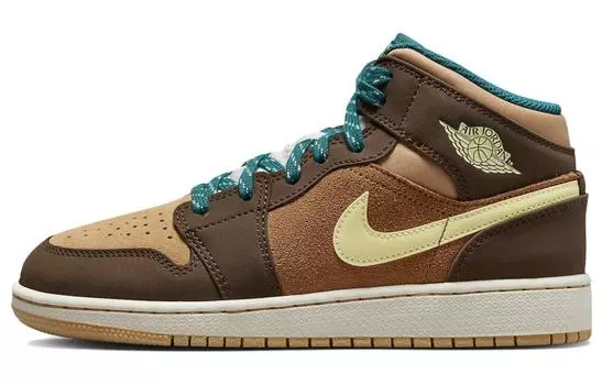 Кроссовки Jordan 1 Mid Cacao Wow GS