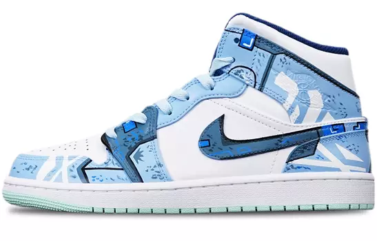 Кроссовки Air Jordan 1 Vintage Basketball Shoes Women's Mid-Top White