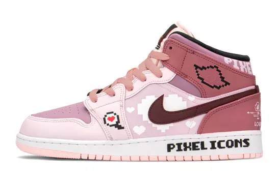Кроссовки Air Jordan 1 Vintage Basketball Shoes Women's Mid-Top Pink/Red