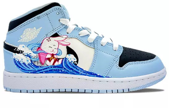 Jordan Air Jordan 1 винтажные баскетбольные кроссовки женские, Light Blue