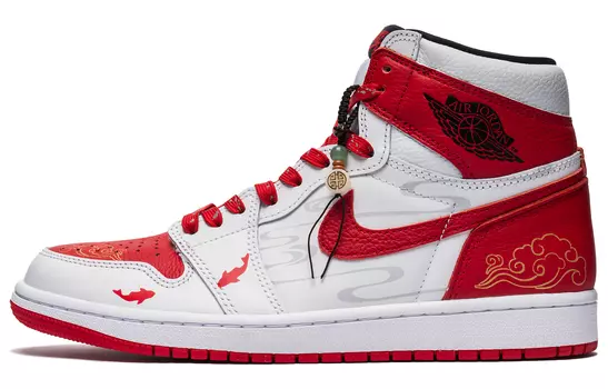 Кроссовки Air Jordan 1 Vintage Basketball Women's High-Top, белый/красный