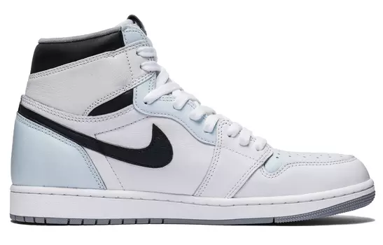 Кроссовки Air Jordan 1 Vintage Basketball Women's High-Top, белый/голубой/черный
